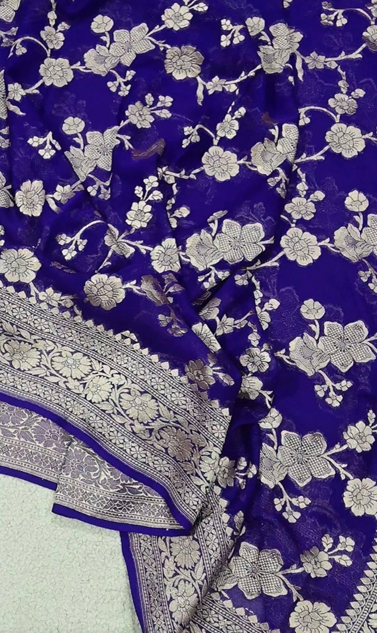 Beautiful Banarasi pure Khaddi Georgette saree