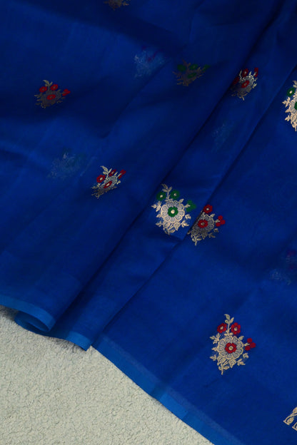 Handwoven pure Minakari Kora organza saree